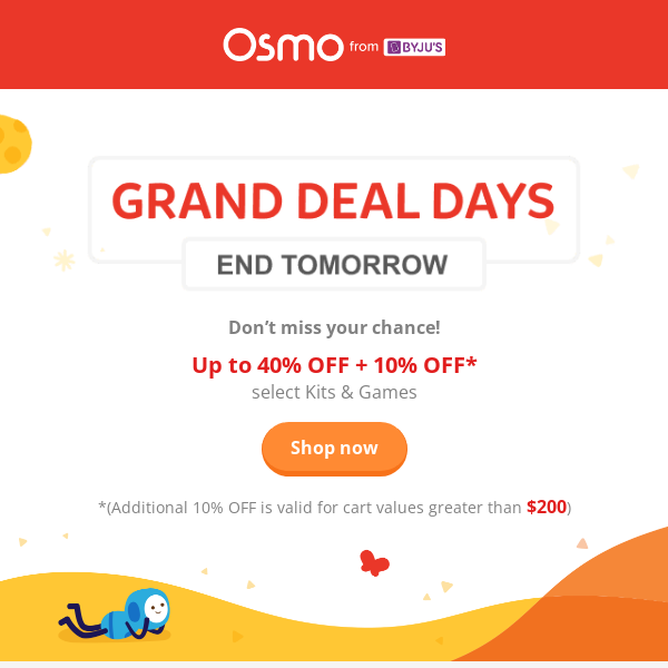 ⏱️ Grand Deal Days END tomorrow! Don’t miss out.