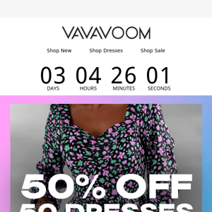 50% off 50 dresses