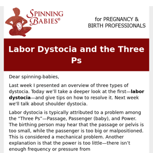 Labor Dystocia and the Three Ps