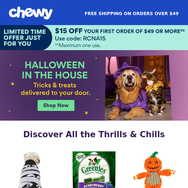 Chewy's Halloween Shop Is Open!