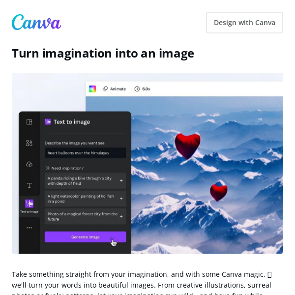Create images from your imagination