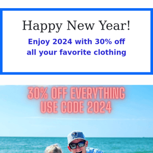 NEW YEARS SALE! 30% OFF EVERYTHING! 🏖️🏌️‍♂️