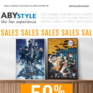 ABYstyle summer sale: up to 50% off a wide selection!