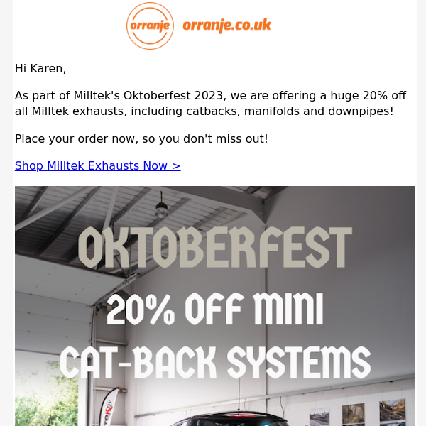 🔥 20% off Milltek - ENDS FRIDAY ⏰