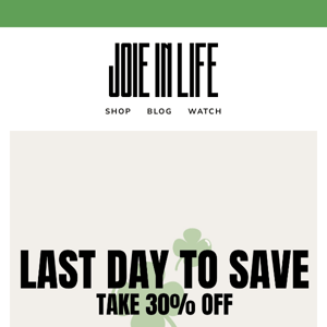 Final Hours to Save 🍀