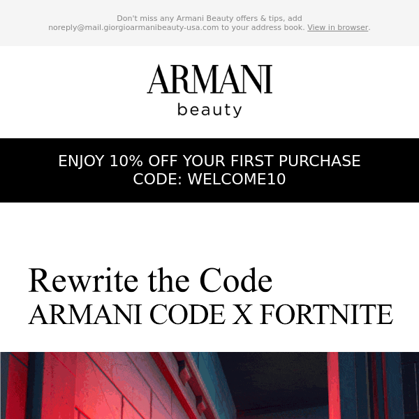 Introducing Armani Code X Fortnite Armani Beauty