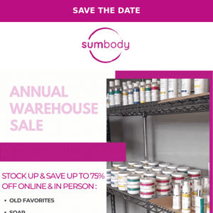 📅 Save the Date for Our Annual Warehouse Sale!