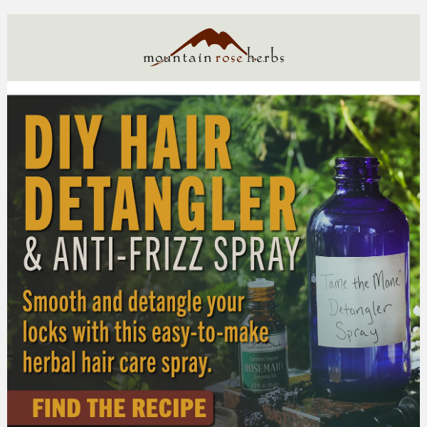 DIY Hair Detangler and Anti-Frizz Spray