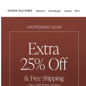 New Markdowns + Extra 25% Off