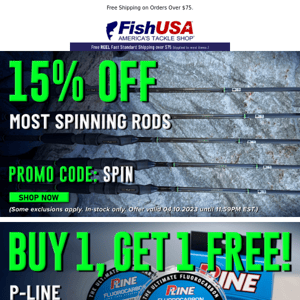 Spinning Rod Super Sale is Ending Soon!