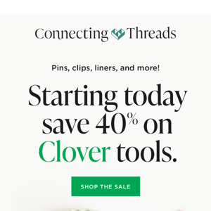 Tools Sale! 40% off Clover
