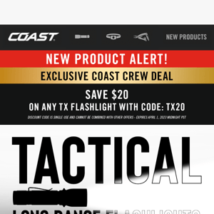 CC Exclusive: Save on our New Tactical Lights