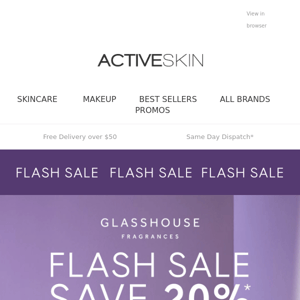 SALE ALERT | Glasshouse & Environ 20% Off NOW! 💋