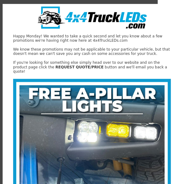 New Sales at 4x4TruckLEDs.com