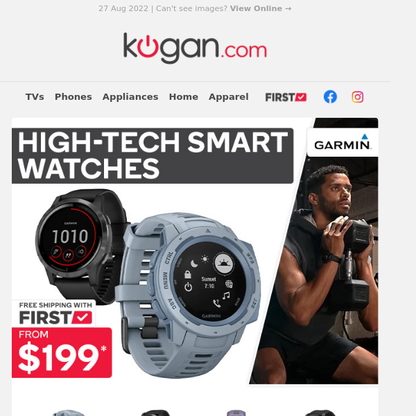 Garmin Smart Watches from $199 for Elite Fitness & Health Tracking*