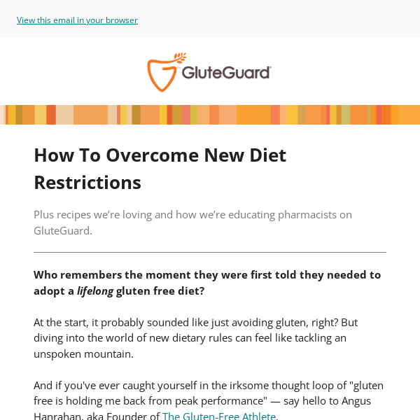 How to Overcome New Diet Restrictions