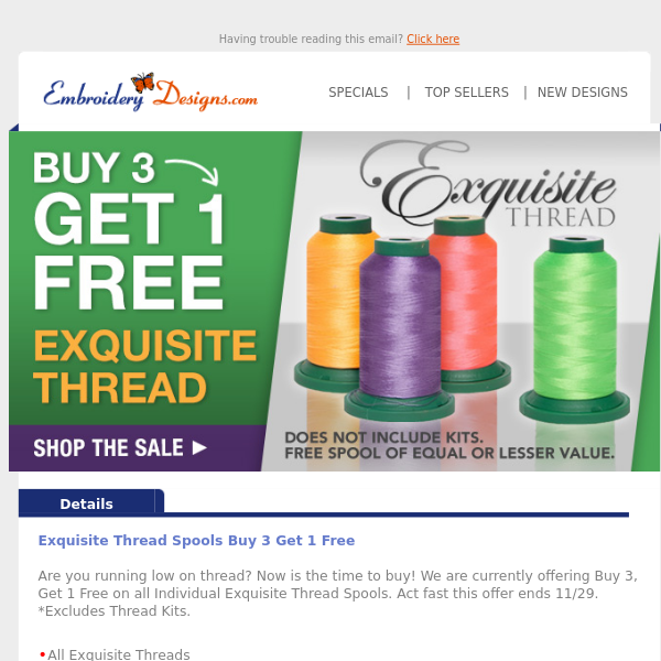 Exquisite Thread Spools Buy 3 Get 1 Free