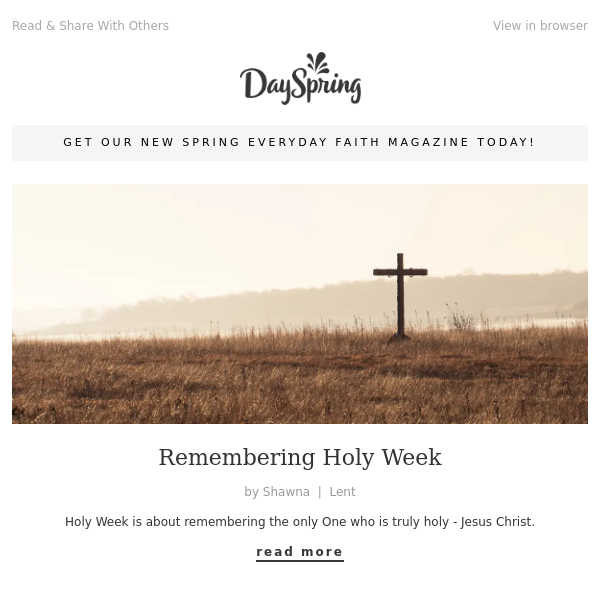 Remembering Holy Week