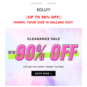 Enjoy 90% off selected items for a limited time