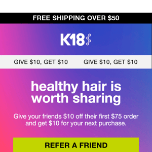 share healthy hair, get 💸