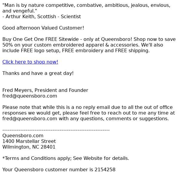 Queensboro Sitewide BOGO + Free Shipping!