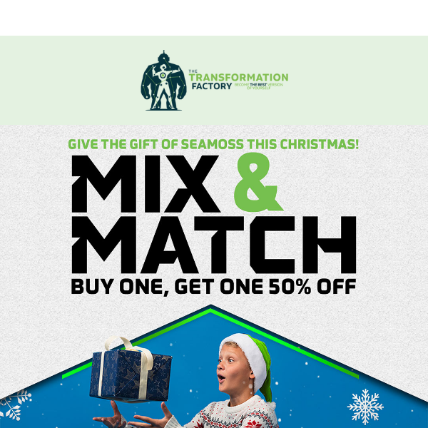 Mix & Match, Buy One Get One 50% OFF