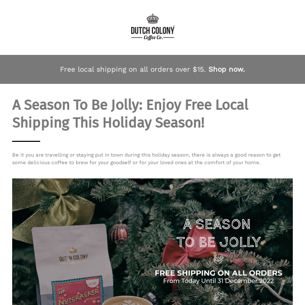 A Season to be Jolly: Enjoy Free Local Shipping This Holiday Season!