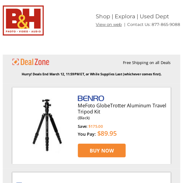 Today's Deals: Benro MeFoto GlobeTrotter Aluminum Travel Tripod Kit, Sirui Video Survival Kit, Haida Red Diamond Solar Eclipse Filters, Megadap Pro Sony E-Mount Lens to Nikon Z-Mount Autofocus Adapter & More