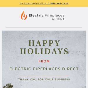 Happy Holidays from Electric Fireplaces Direct ❄️