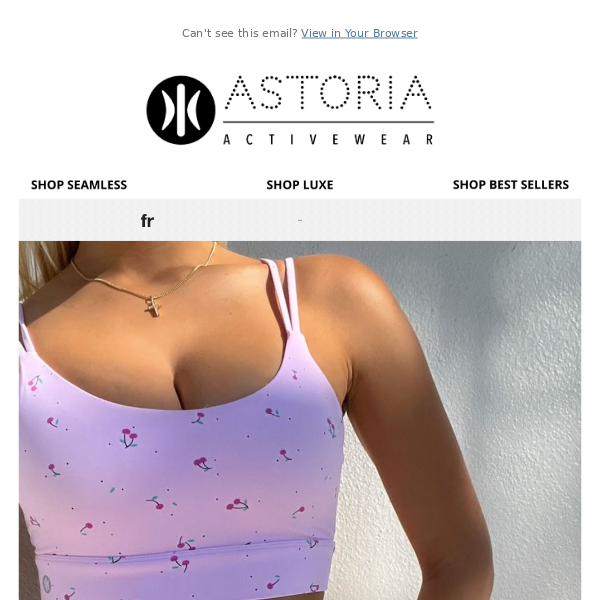 Astoria activewear VELOCITY Seamless Sports Crop - Cherry
