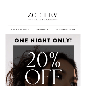 FLASH SALE - 20% off Sitewide!