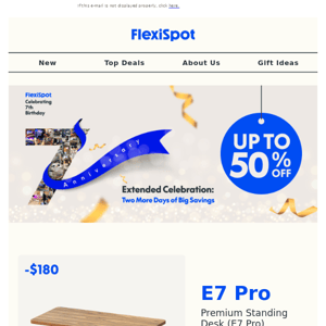 FlexiSpot's 7th Anniversary Sale Extended🎉