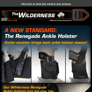 Wilderness Tactical: Cool Weather Brings Back the Ankle Rig