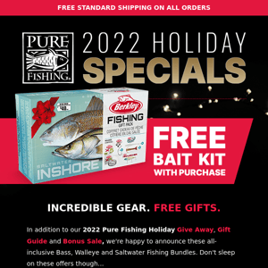Get A Free Berkley Bait Kit With Select Combo Purchases Now.