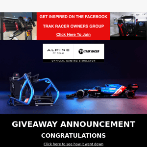 🎉 Alpine Racing TRX Winner Announcement from Trak Racer