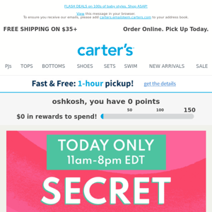 ⚠️ SECRET SALE starts now!! 11AM-8PM EDT. TODAY ONLY.