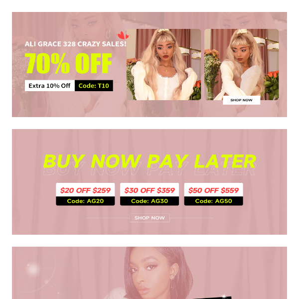70% OFF⏰Get your pass to [Ali Grace Hair CRAZY SALES]