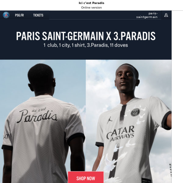 Maillot de foot Paris Saint Germain - PSG Boutique Officielle