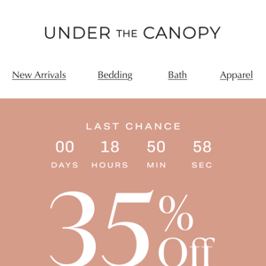 One Day Left: 35% off sitewide