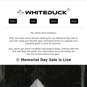 Our Memorial Day sale is live