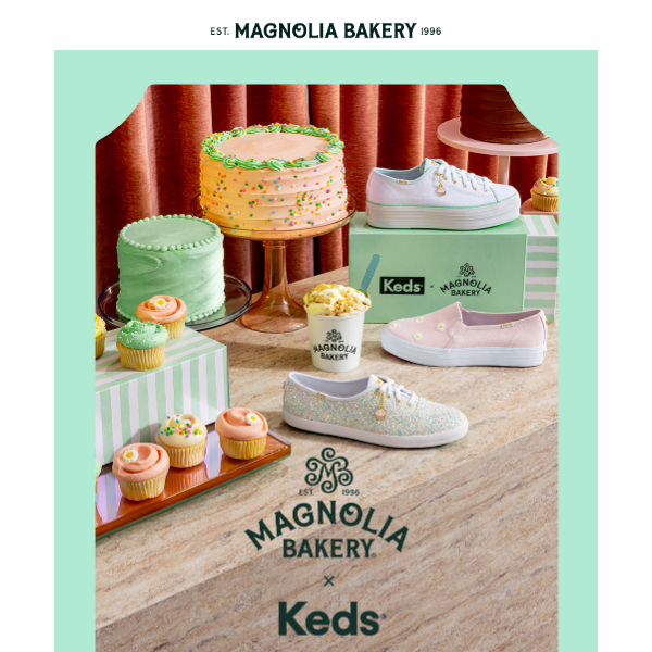 IT'S HERE: Magnolia Bakery x Keds 🧁👟