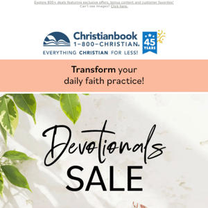 Refresh Your Routine: Up to 85% Off Devotionals