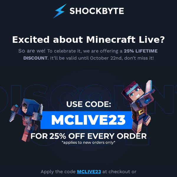 Get A 25% Lifetime Discount To Celebrate Minecraft Live 2023! 💸