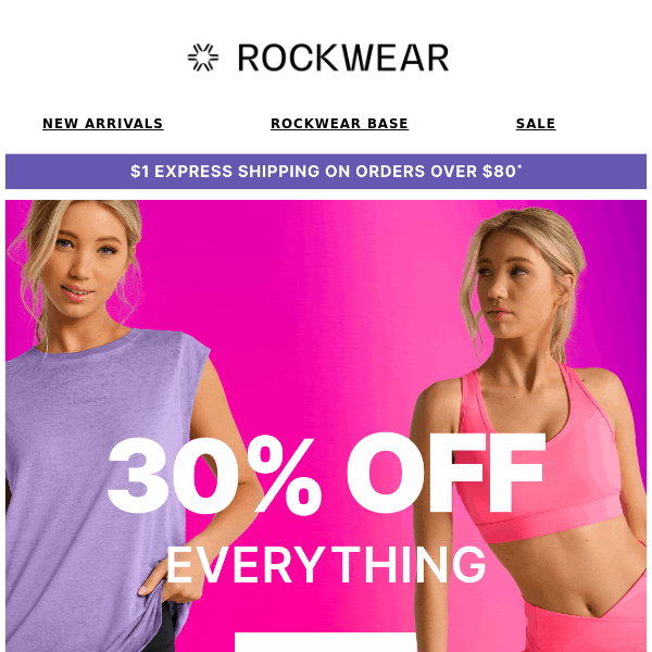 30% Off Everything Is On!
