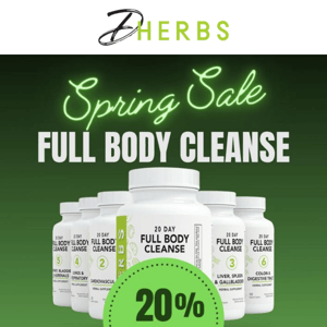 Spring Into Savings With 20% Off The Full Body Cleanse