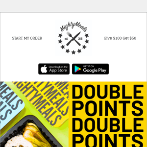 🎉 DOUBLE POINTS EXTENDED!