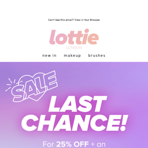 last chance to shop sale x