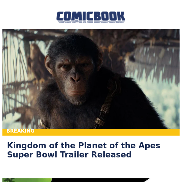 BREAKING: KINGDOM OF THE PLANET OF THE APES Super Bowl Trailer Released