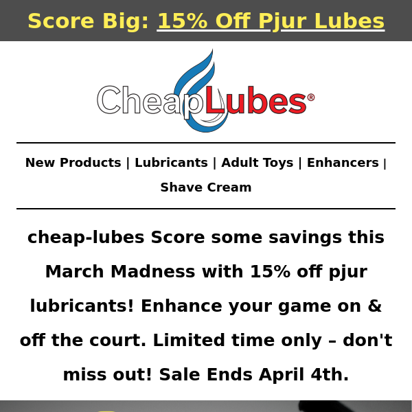 Score Big: 15% Off Pjur Lubes – March Madness