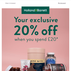 Holland And Barrett! 🤫 Your exclusive offer is waiting inside.